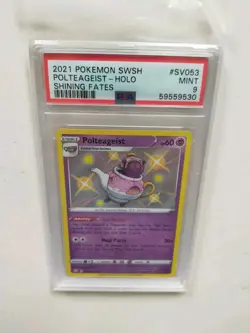 PSA 9 Polteageist SV053 Pokemon Card Shining Fates Baby Shiny Holo Graded Slab - Image 4