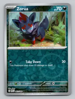 Reverse Holo Zorua #061/086 Common SV: White Flare Pokemon - Image 1