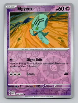 Reverse Holo Elgyem #040/086 Common SV: Black Bolt Pokemon - Image 1