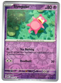 Slowpoke 079/165 Reverse Holo SV: Scarlet & Violet 151 Pokemon TCG - Image 1