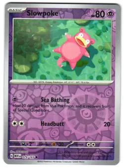 Slowpoke 079/165 Reverse Holo SV: Scarlet & Violet 151 Pokemon TCG - Image 1