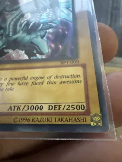 YUGIOH BLUE EYES WHITE DRAGON SECRET RARE LIMITED EDITION BPT-003 VLP/NM - Image 3