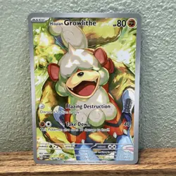 2024 Pokemon Twilight Masquerade Hisuian Growlithe #181/167 Near Mint - Image 1