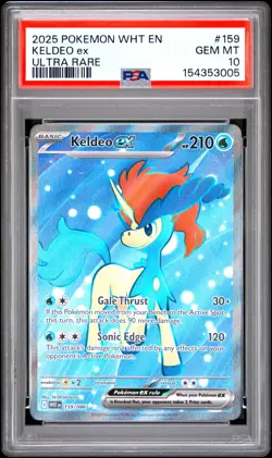 Pokemon White Flare Keldeo ex 159 PSA 10 - Image 1