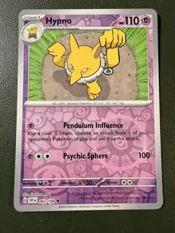 Pokemon TCG Hypno 83/198 Scarlet & Violet SV1 Reverse Holo NM - Image 1