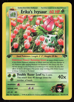Pokemon Erika's Ivysaur 41/132 Gym Challenge Uncommon 1st Edition Near Mint - Image 1