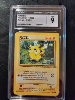 CGC 9 Pikachu Jungle 60/64 1999 Vintage Pokemon Card Mint WotC - Image 1