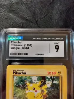 CGC 9 Pikachu Jungle 60/64 1999 Vintage Pokemon Card Mint WotC - Image 2