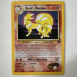 Pokemon TCG Brock's Ninetales Gym Challenge Holo Rare Unlimited 3/132 2000 - Image 1