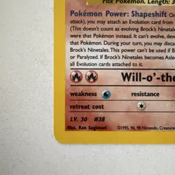 Pokemon TCG Brock's Ninetales Gym Challenge Holo Rare Unlimited 3/132 2000 - Image 4
