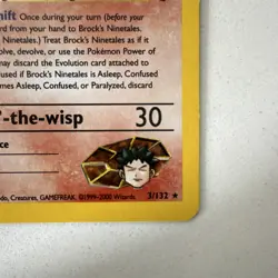 Pokemon TCG Brock's Ninetales Gym Challenge Holo Rare Unlimited 3/132 2000 - Image 5