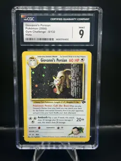 Pokemon CGC 9 Giovanni's Persian 8/132 Gym Challenge Mint Holo Rare Unlimited - Image 1