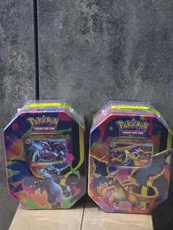 Pokemon TCG Mega Charizard ex Tins X + Y (Set of 2 Tins) - Brand New & Sealed 🔥 - Image 2