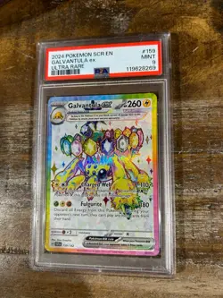 POKEMON 2024 Stellar Crown Ultra Rare GALVANTULA Ex Full Art #159 PSA 9 - Image 1