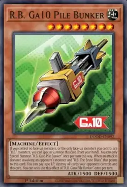 Yugioh R.B. Ga10 Pile Bunker DOOD-EN092 1st Edition Super Rare NM Presale - Image 1