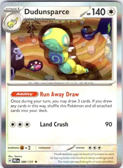 Dudunsparce 080/131 Holo Rare Prismatic Evolutions Pokemon Holo Near Mint - Image 1