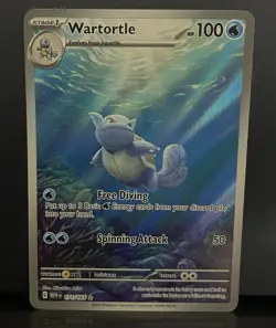 Wartortle 171/165 - Pokemon Scarlet & Violet 151 Illustration Rare NM - Image 1