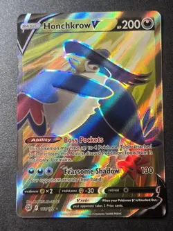 Honchkrow V 161/172 NM Brilliant Stars Ultra Rare Pokemon - Image 1