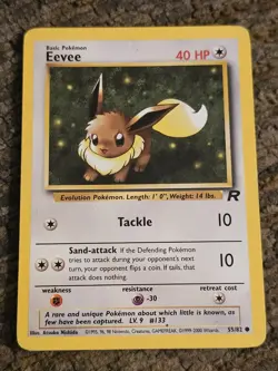 Team Rocket #55/82 Eevee MP/LP Pokemon Tcg - Image 1