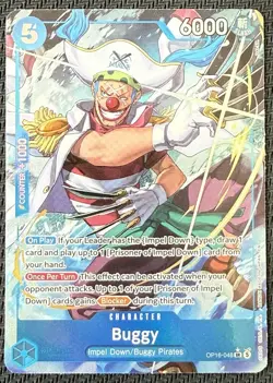 One Piece Buggy Super Rare Alternate Art Near Mint OP16-048 The Time Of Battle - Image 1