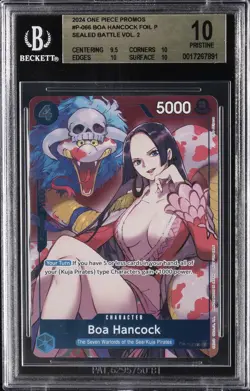 2024 ONE PIECE PROMOS FOIL P SEALED BATTLE VOL. 2 #P-066 BOA HANCOCK BGS 10 - Image 1