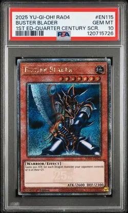 Yugioh PSA 10 2025 Buster Blader RA04-EN115 QCR 1st Edition - Image 1