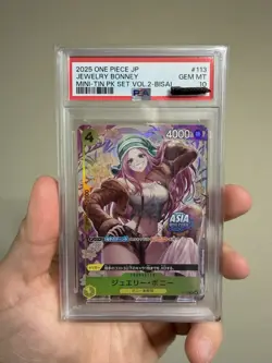 2025 ONE PIECE JAPANESE MINI-TIN PACK SET VOL.2 #113 JEWELRY BONNEY PSA 10 - Image 1