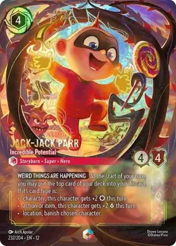 Disney Lorcana Jack-Jack Parr Incredible Potential Enchanted 232/204 Foil - Image 2