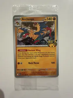 Pokemon Chicago Field Museum Fossil Exhibit Archeops Promo Card IN HAND - Image 1