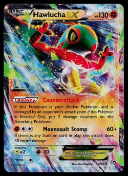 Pokemon Card - Hawlucha EX XY - Furious Fists 64/111 Ultra Rare Holo - Image 1