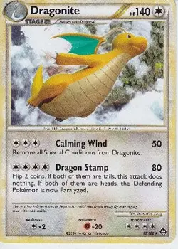 Pokemon Card HS Triumphant Dragonite Rare 18/102 - Image 1