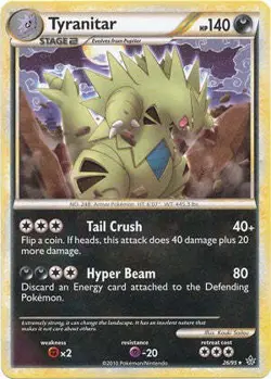 Pokemon Card HS Unleashed Card Rare Tyranitar 26/95 - Image 1