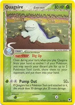 Pokemon EX Dragon Frontiers 21/101 Quagsire Card - Image 1