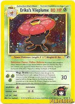 Pokemon Gym Heroes Card 5/132 Erika's Vileplume - Image 1