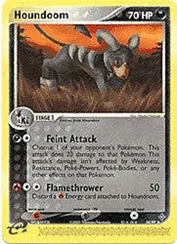 Pokemon EX Dragon 34/97 Houndoom Card - Image 1