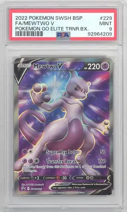 PSA 9 - Pokemon Card Promo #SWSH229 - MEWTWO V (holo-foil) (Full Art) - MINT - Image 1