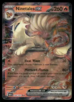 Pokemon Cards Ninetales ex 038/165 151 Double Rare NM *2 - Image 1