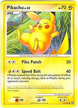 Pokemon Diamond and Pearl Stormfront Card - Pikachu (C) 70/100 - Image 1
