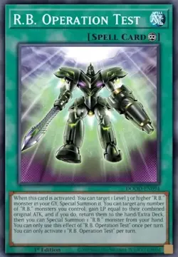 Yugioh R.B. Operation Test DOOD-EN094 1st Edition Super Rare NM Presale - Image 1