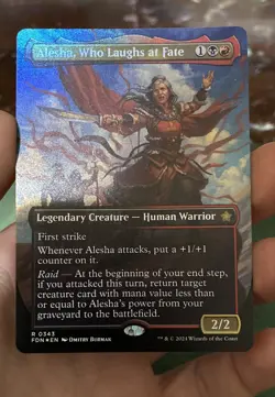 MTG Alesha, Who Laughs at Fate (Borderless) Foundations Foil - Image 1
