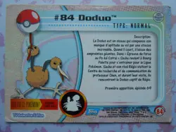 DODUO #84 - TOPPS TV ANIMATION EDITION 1999 - CARTE POKEMON - TRES BON ETAT - Image 4