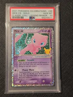 Pokemon Celebrations Classic Collection Legend Maker Mew EX 88/92 Holo PSA 10 - Image 1