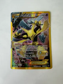 2016 Secret Rare - Alakazam EX 125/124 XY Fates Collide Holo Pokemon Card NM - Image 2