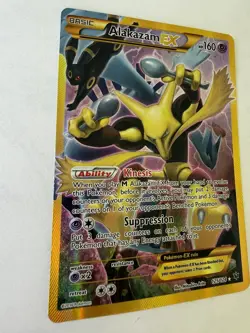 2016 Secret Rare - Alakazam EX 125/124 XY Fates Collide Holo Pokemon Card NM - Image 3