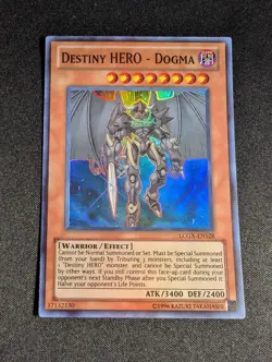 Yugioh - Destiny Hero - Dogma LCGX-EN128 1st Edition Super Rare NM - Image 1