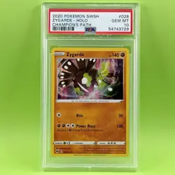 2020 Pokemon ZYGARDE Holo 28 SWSH Champion’s Path PSA 10 Gem Mint POP 137 - Image 1