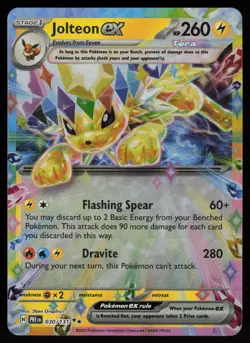 JOLTEON EX 030/131 DOUBLE RARE PRISMATIC EVOLUTIONS POKEMON NM/M - Image 1