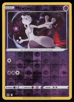 MEWTWO 059/159 RARE CROWN ZENITH POKEMON REVERSE HOLO NM/M - Image 1