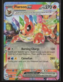 FLAREON EX 014/131 DOUBLE RARE PRISMATIC EVOLUTIONS POKEMON NM/M - Image 1
