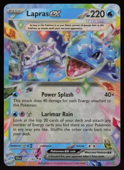 LAPRAS EX 32/142 DOUBLE RARE STELLAR CROWN POKEMON NM/M - Image 1